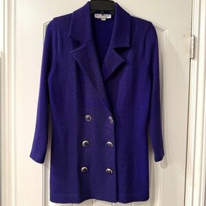 St. John by Marie Gray Purple Knit Blazer size 8